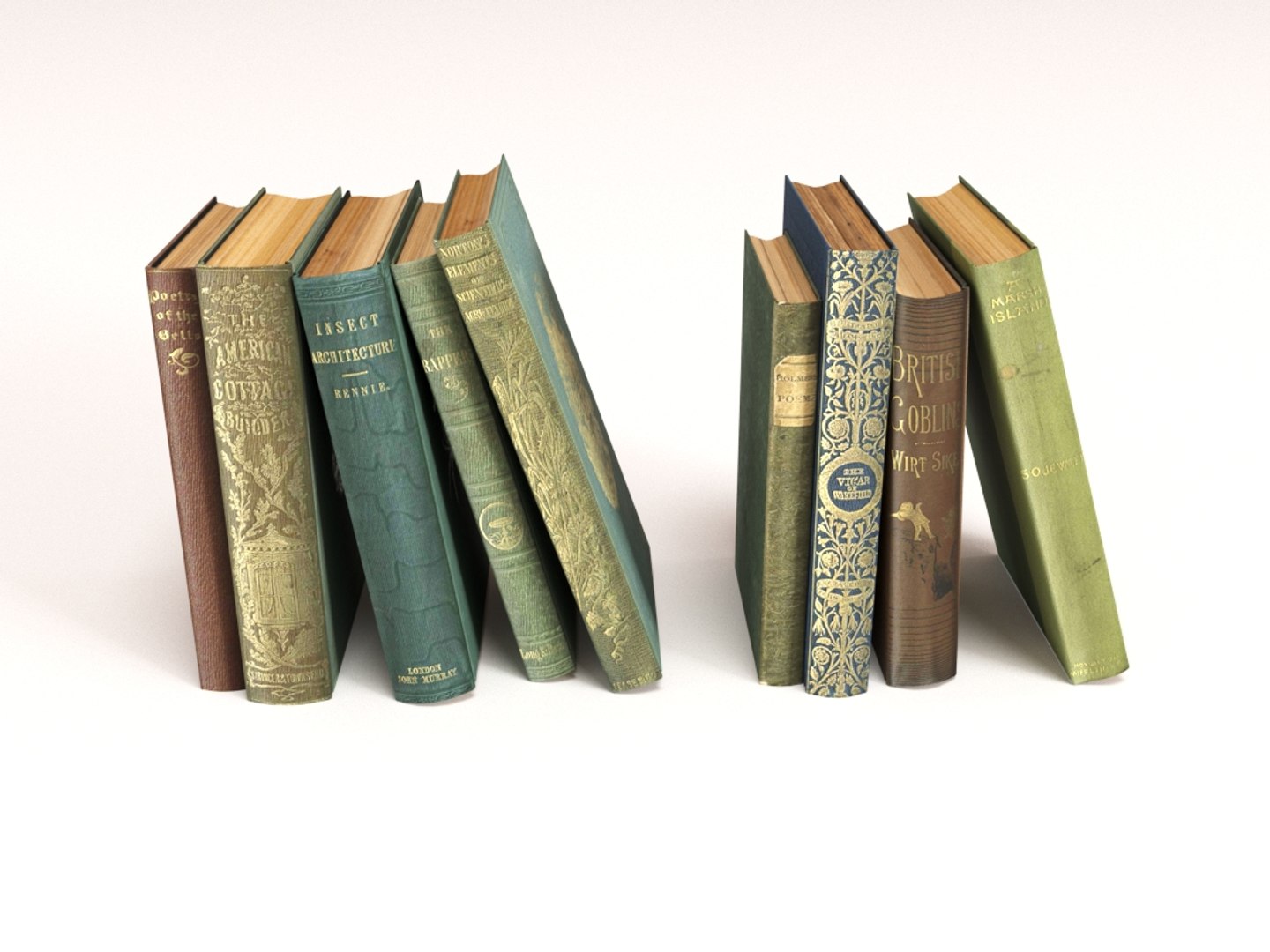 Book Set Model - TurboSquid 1340430