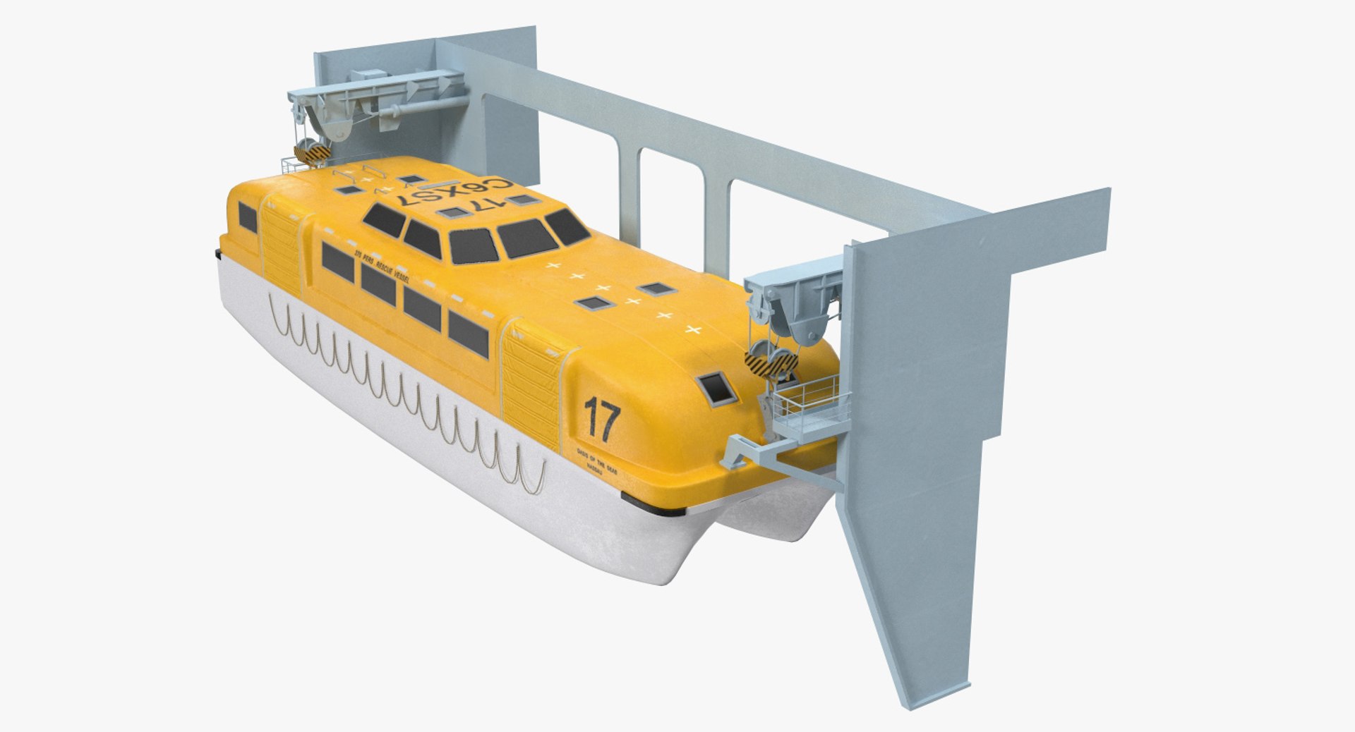 Rescue Lifeboat 3D Model 3D model preview