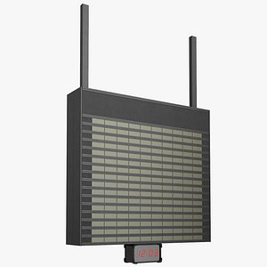 3D airport information board model