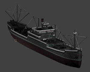 japanese merchant ship 3D