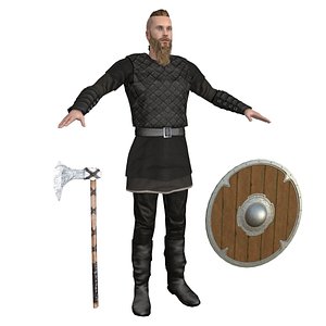 3D model viking rigging man
