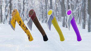 3D ax axe hatchet