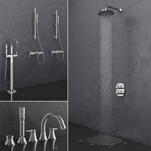 3D model bath shower faucets grohe