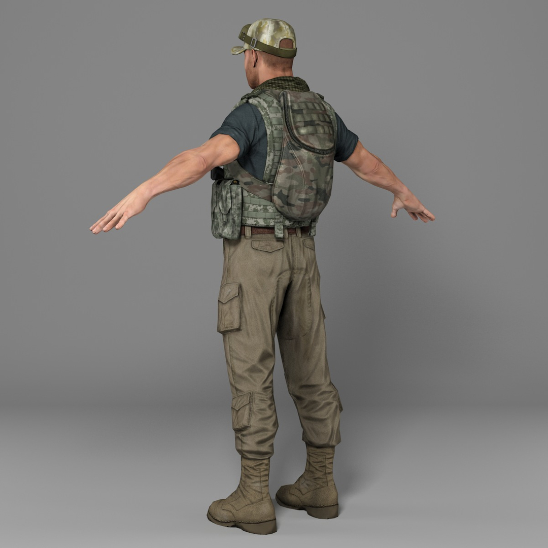 3d soldier mercenary