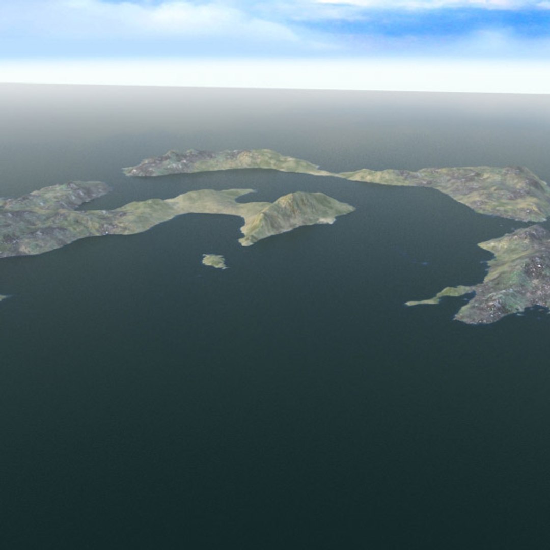 3d Ocean Islands Landscape Terrains
