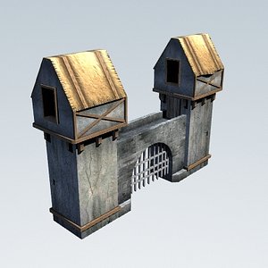 medieval building 3d lwo