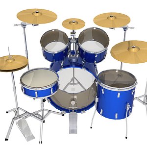 3d model drums percussion instrument