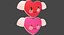 Corazones Rellenos Con Alas Set