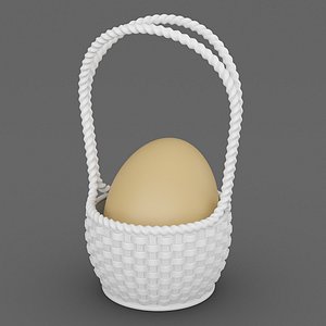 3ds max wicker basket single egg