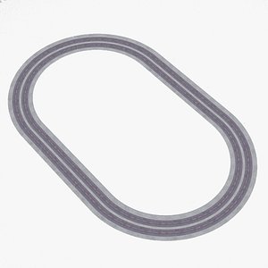 City Street 09 PBR Roundabout 3D model