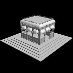3D White Mughal Hut model