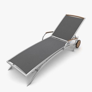 3D model steel sun lounger