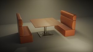 bistro table 3D model