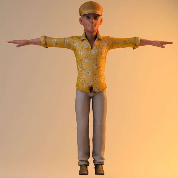 3D Low poly Male Character 3D model