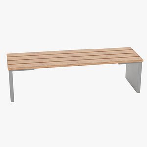 3D Garden Bench 3 model