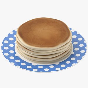 3D model pancakes plate
