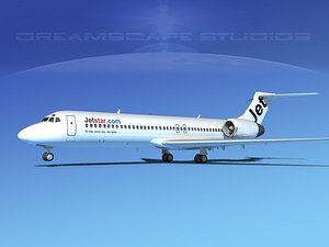 turbines boeing 717-200 jet 3d obj