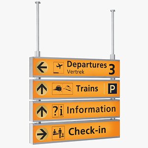 Yellow Airport Signage
