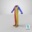 3D model Clown Costume with Shoes v 6