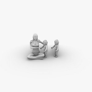 Mother and Son 3D model