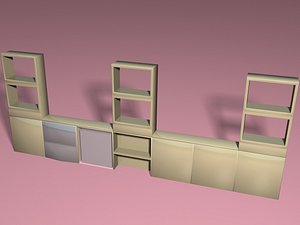 3d simple entertainment center model