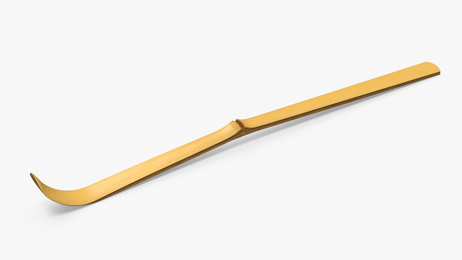 Matcha Tea Bamboo Spoon 3D model preview