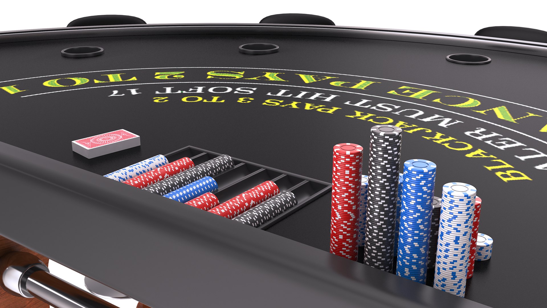 3D Blackjack Table - Black - TurboSquid 1907831