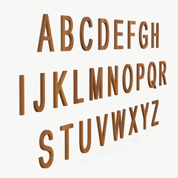 3D Wood Alphabet