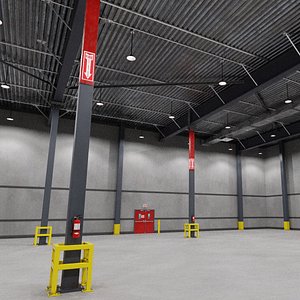 3D model Empty Warehouse Interior