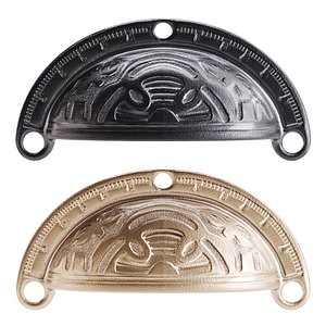 Black Cup Pulls Cabinet 3D model