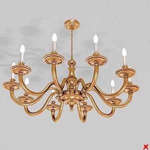 3ds chandelier light lamp
