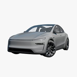 3D Tesla model Y 2025 low poly