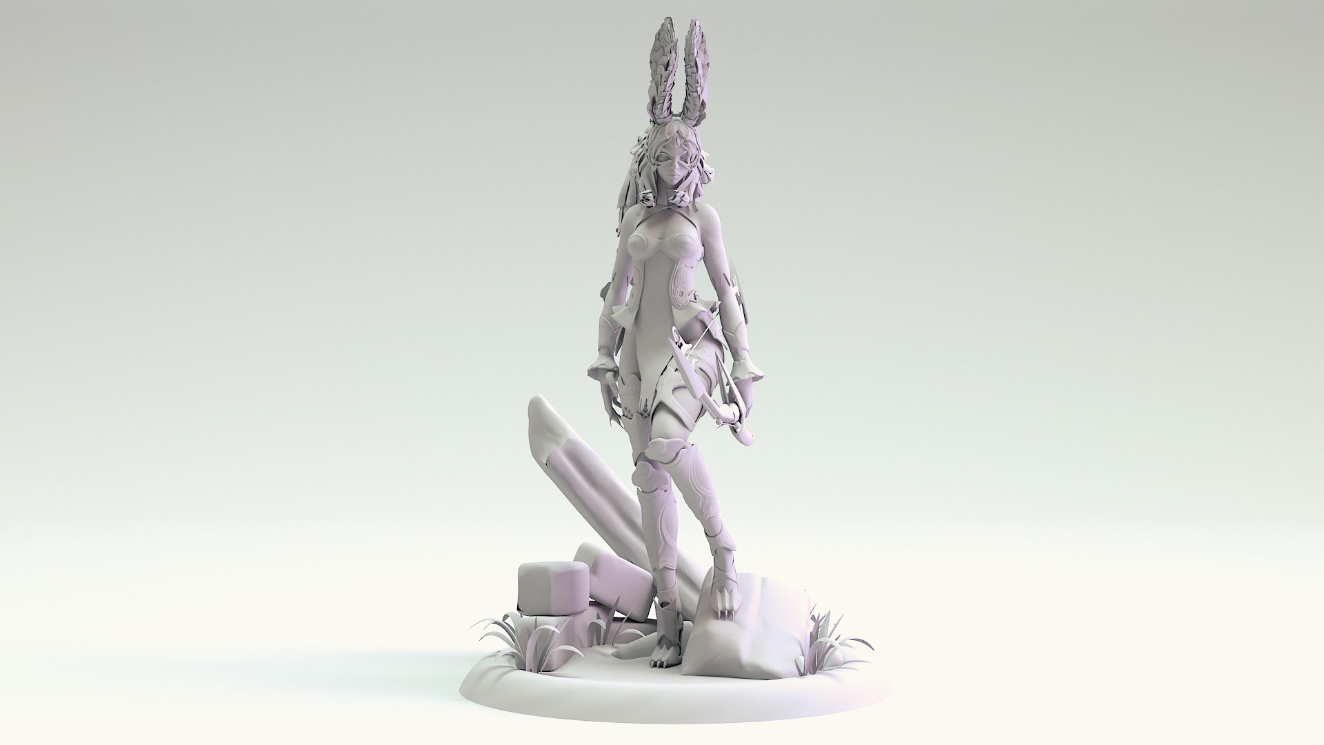 Final Fantasy Fran Character Plus Stand 3D Model - TurboSquid 1716458