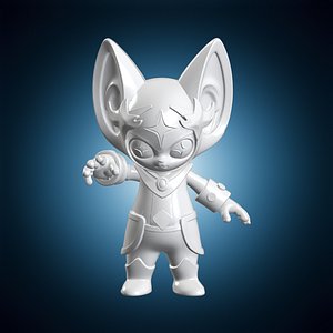 Star Guardian Feline Character Figurine 3D Print Model