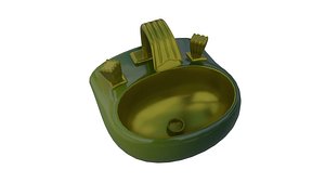 gold ceramic sink 3D model