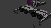 Telescopic Mobile Crane Rigged Animated 21 Motions