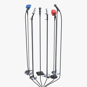 3D Microphone Collection with Stand