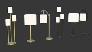 Stylized Floor Lamp - Low Poly Interior Asset