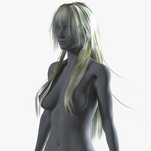 Long Blonde Anime Female Hairstyle