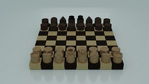 Chess Set Style 1 3D model