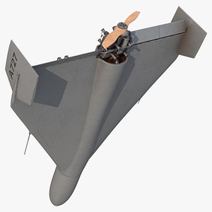 Kamikaze Drone Shahed 136 Gray Rigged for Maya
