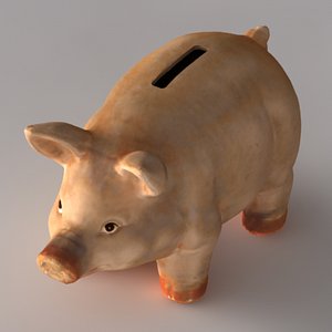 piggy-bank piggy bank 3d obj
