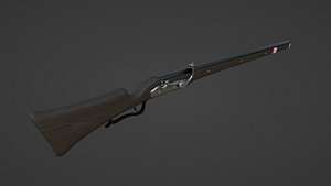 1480 Matchlock Arquebus Rifle 3D model