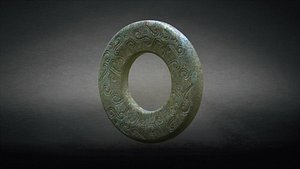 3D Ancient Jade  cultural relics artifacts  unearthed  Ancient Jade
