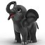 Cartoon Elephant Rigged for Cinema 4D