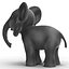 Cartoon Elephant Rigged for Cinema 4D