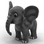 Cartoon Elephant Rigged for Cinema 4D