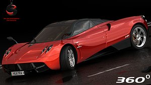 3d model pagani huayra 2012 interior