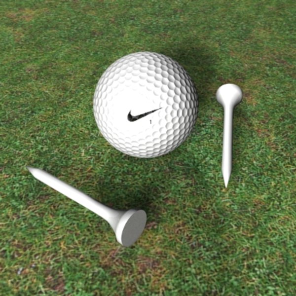 modelo 3d Pelota de golf Nike con tees. 315772