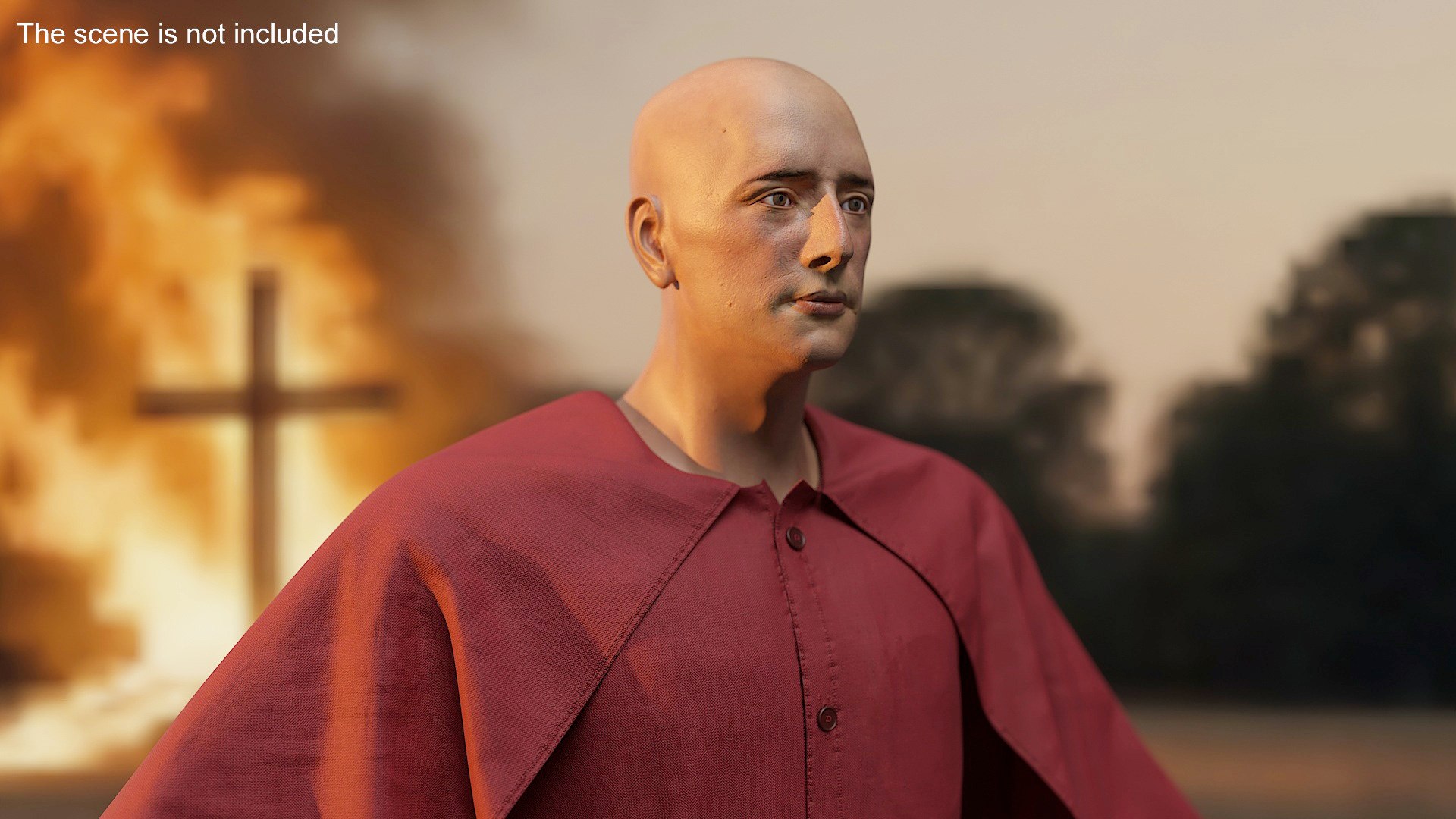 Male In Red Robe And Cape 3D - TurboSquid 2384712